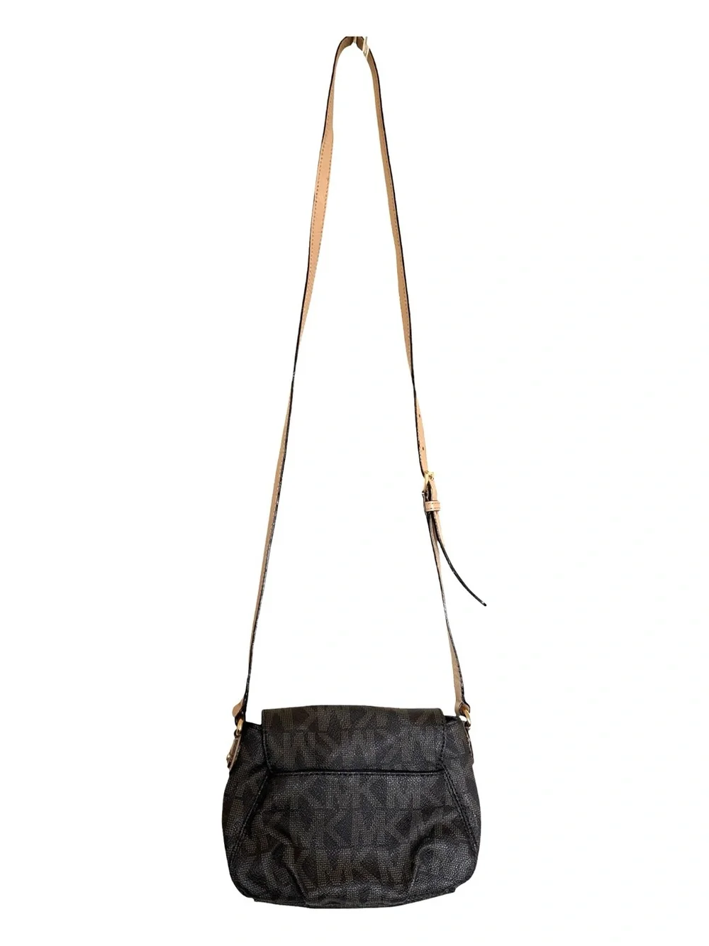 Michael Kors Jet Set Small Flap monogram crossbody, gold  hardware